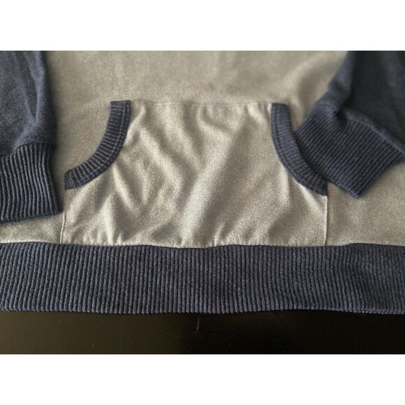 CUDDL DUDS Blue Two-Toned Jersey Knit Sweater w/Pocket sz L - Picture 5 of 10